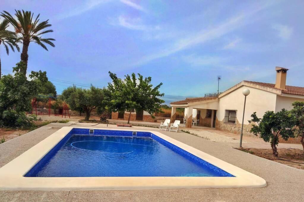 Villa Rustica Privada Con Gran Chalet Y Piscina Elx Buitenkant foto